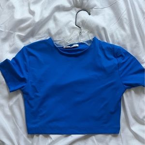 Blue Zara crop top